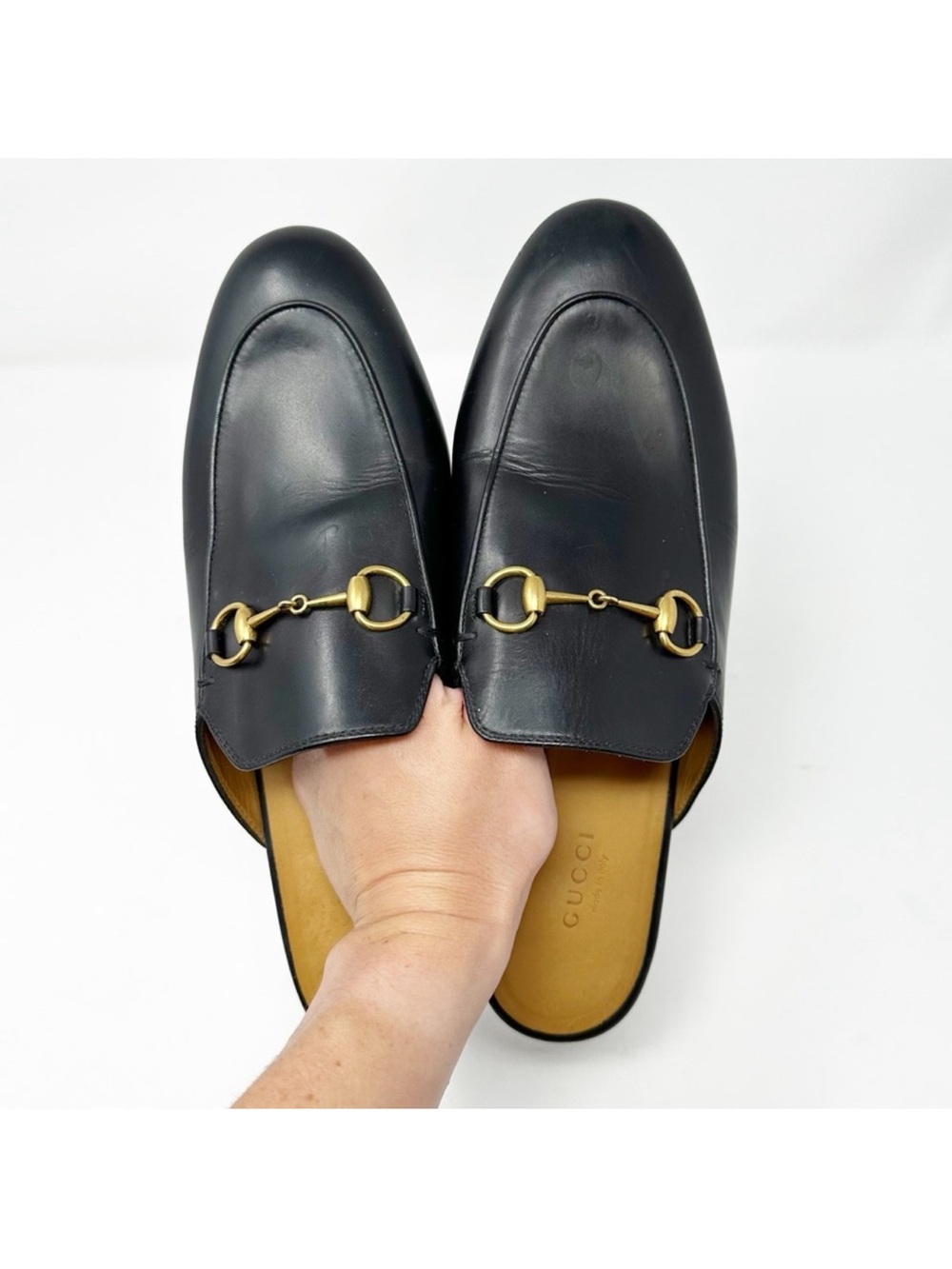 Gucci Black Leather Horsebit Slip-On Loafers - Picture 3 of 8